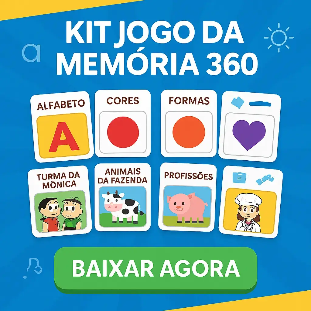 Jogo da Memória para Imprimir em PDF