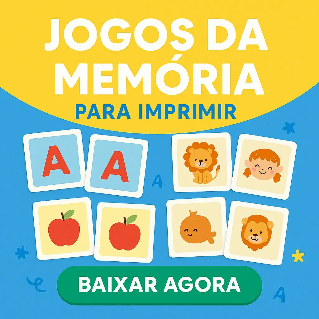 Jogo da Memória para Imprimir em PDF