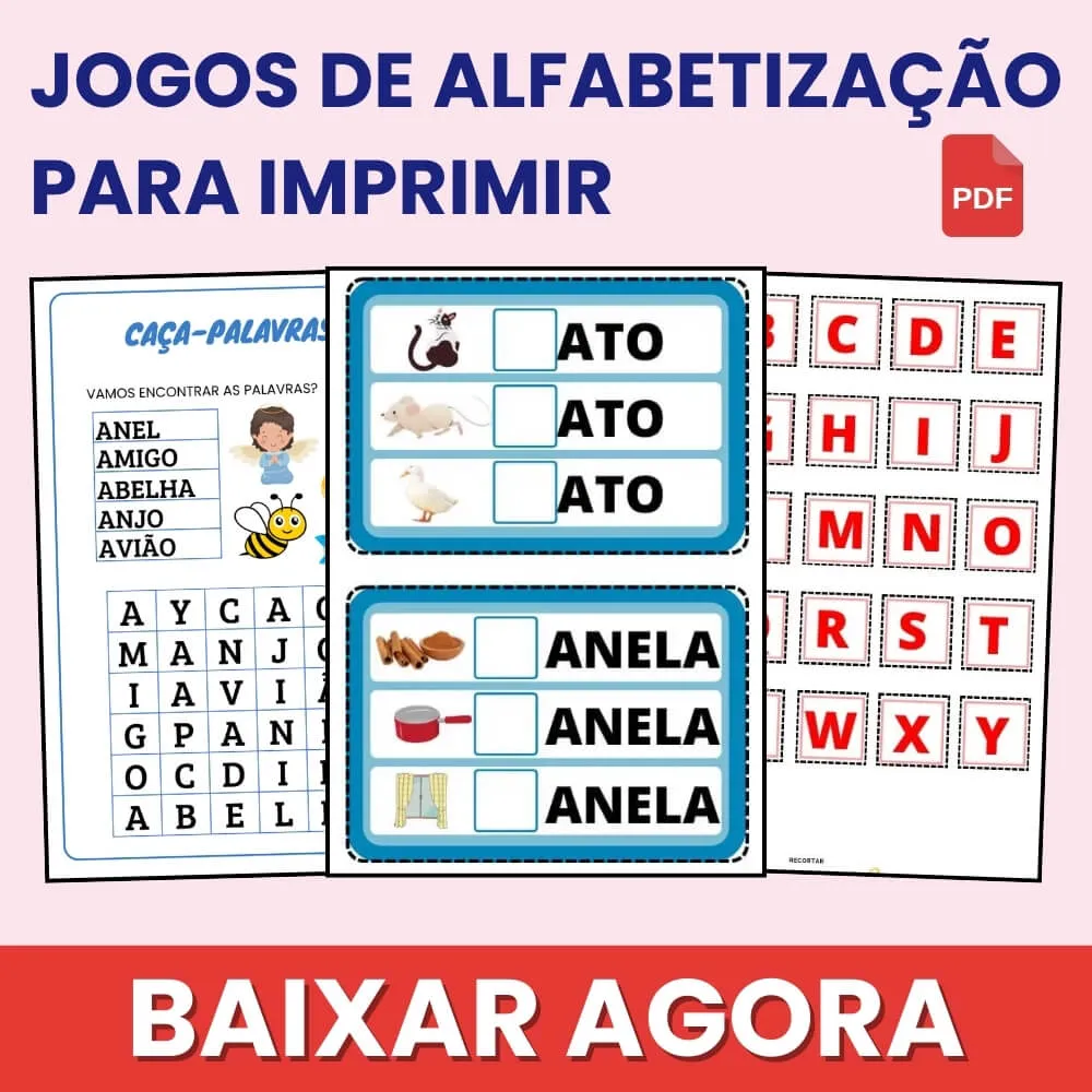 Jogos de Alfabetização para Imprimir PDF