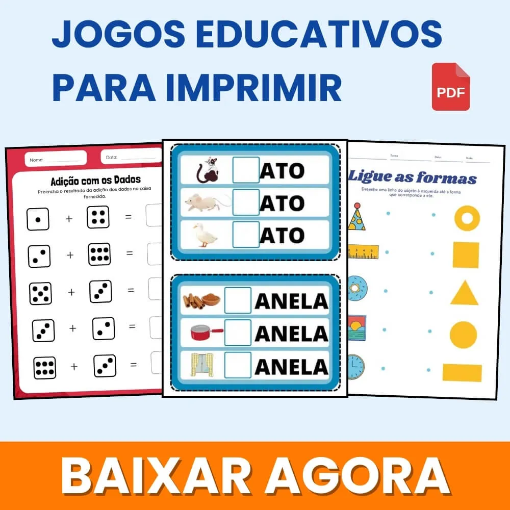 Jogos Educativos para Imprimir PDF