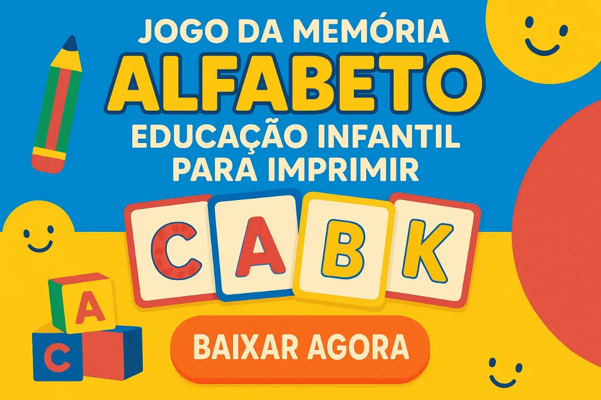 Jogo da Memória Alfabeto Educação Infantil para Imprimir