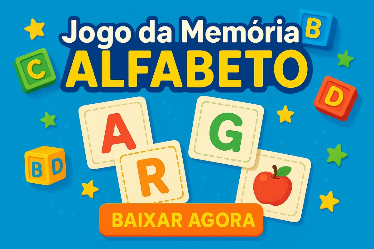 Jogo da Memória Alfabeto para Imprimir PDF