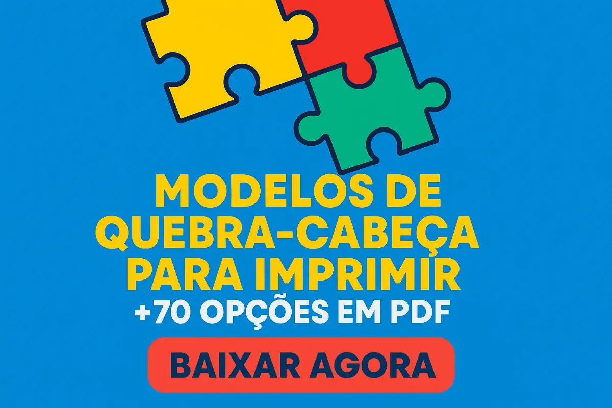 Modelos de Quebra-Cabeça para Imprimir: + 70 Opções em PDF