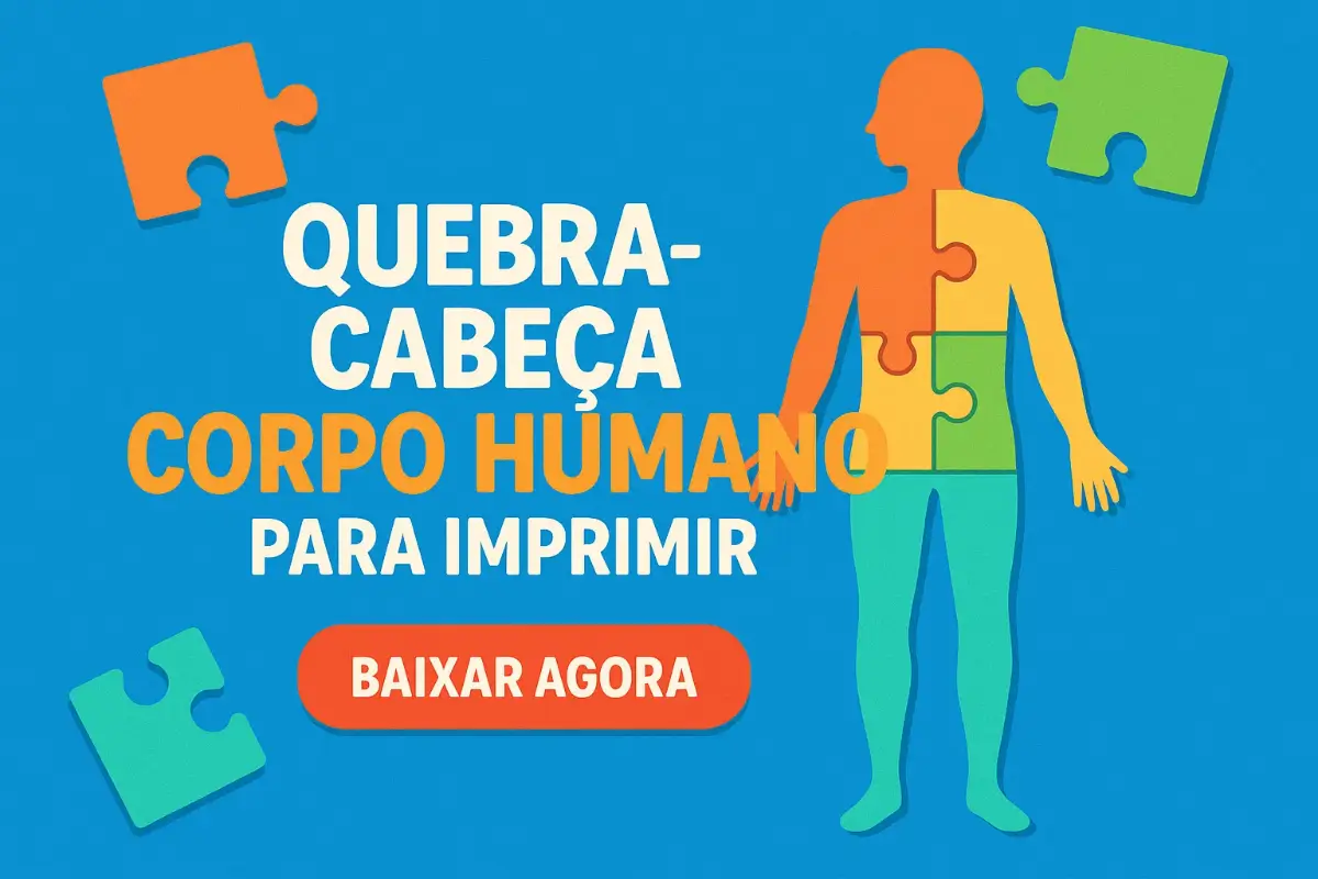 Quebra-Cabeça Corpo Humano para Imprimir PDF