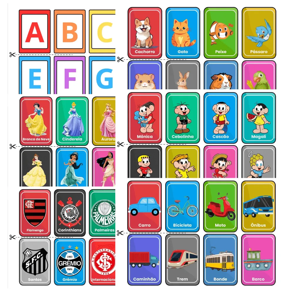 Jogo da Memória para Imprimir PDF