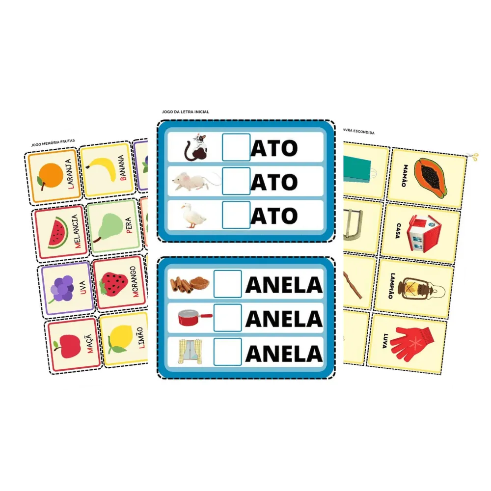 Jogos de Alfabetização para Imprimir PDF