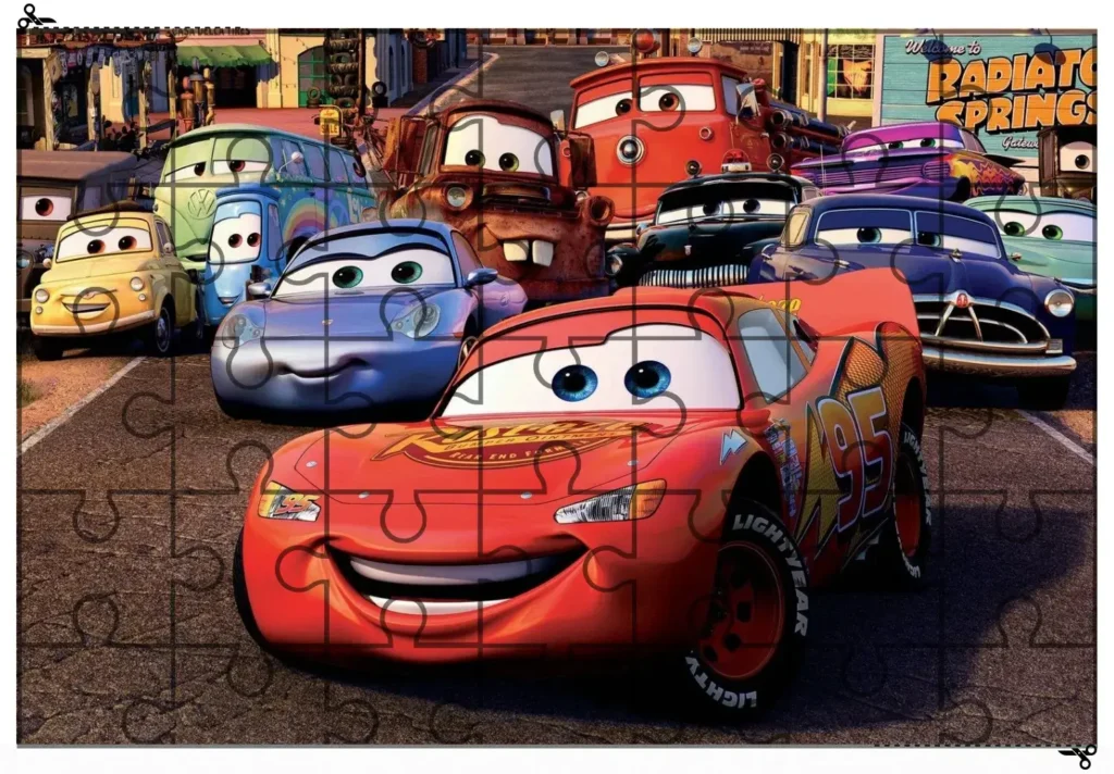 Quebra-Cabeça para Imprimir PDF Carros