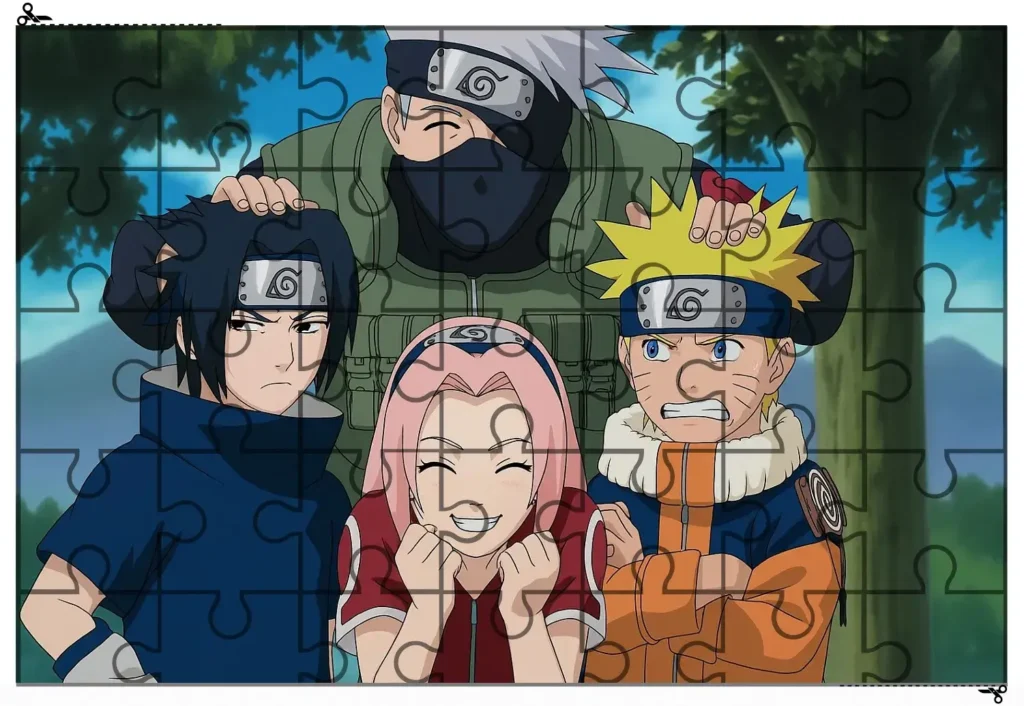 Quebra-Cabeça para Imprimir PDF Naruto