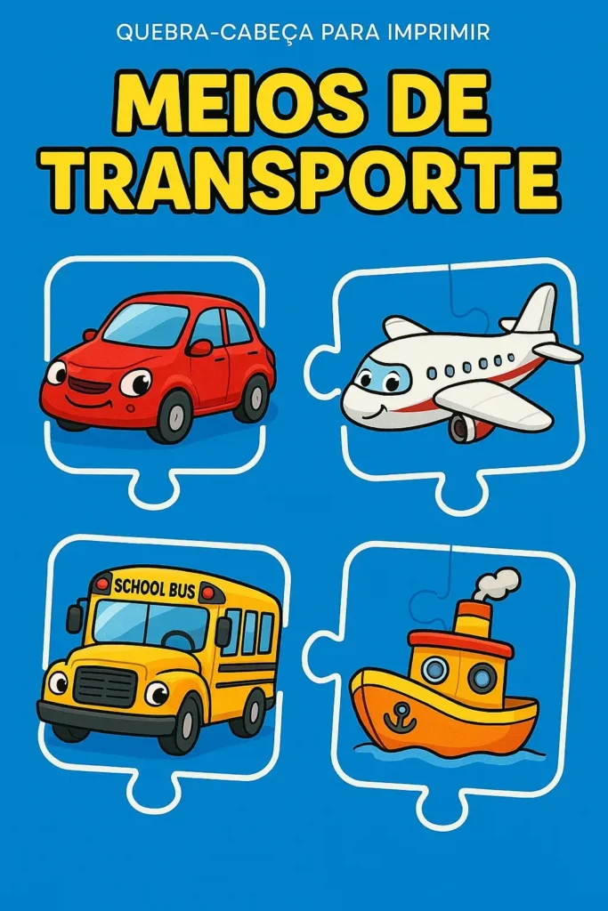 Quebra-Cabeça para Imprimir em PDF Infantil