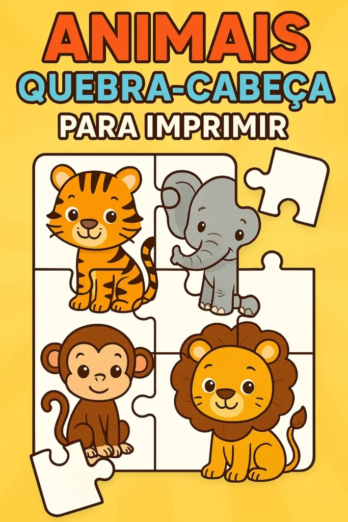 Quebra-Cabeça para Imprimir em PDF Infantil