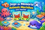 Jogo da Memória Animais Marinhos para Imprimir