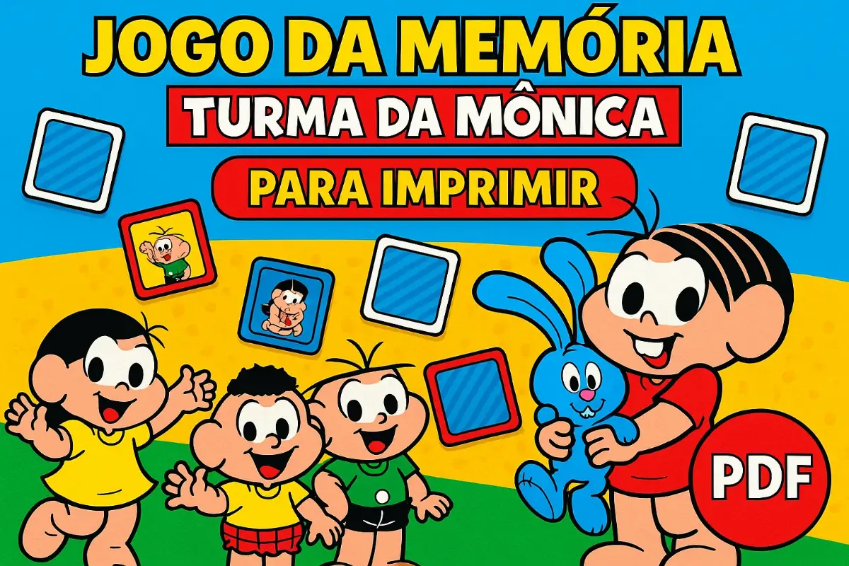 Jogo da Memória Turma da Mônica para imprimir PDF