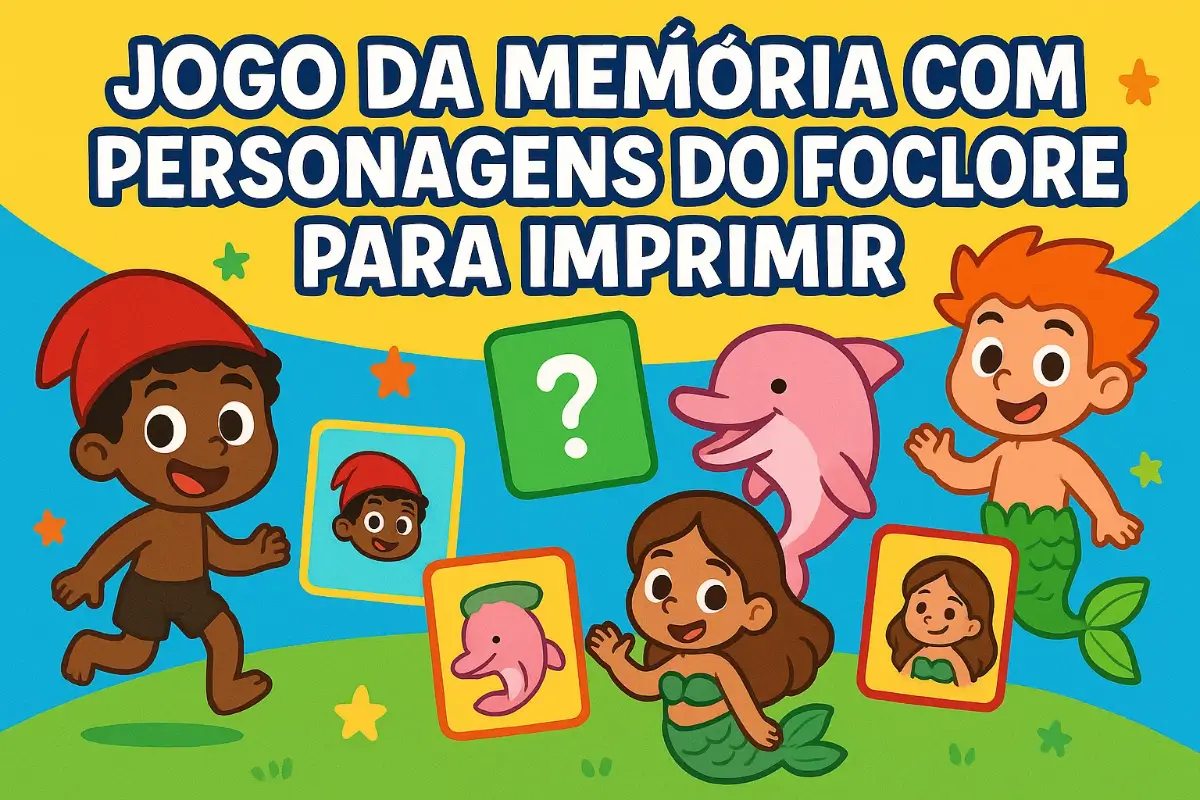 Jogo da Memória com Personagens do Folclore para Imprimir PDF