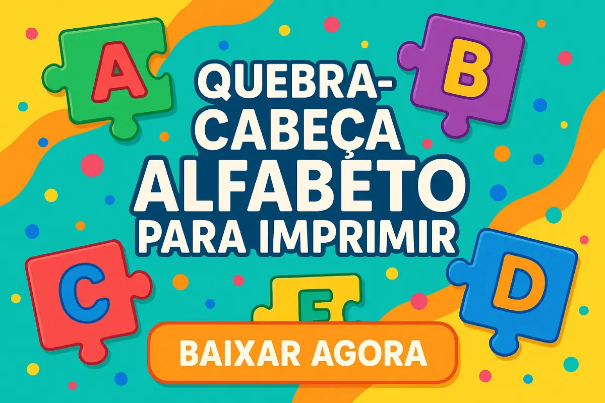 Quebra-Cabeça Alfabeto para Imprimir PDF
