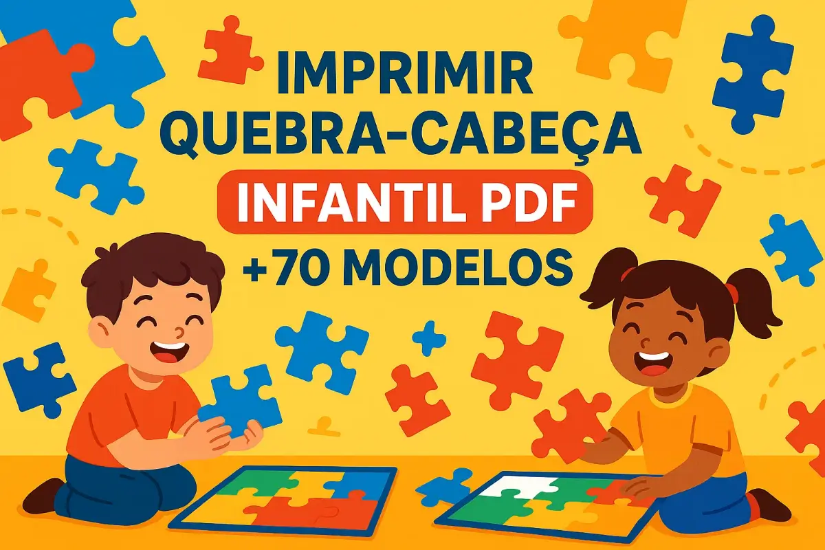 Imprimir Quebra-Cabeça Infantil PDF: + 70 Modelos