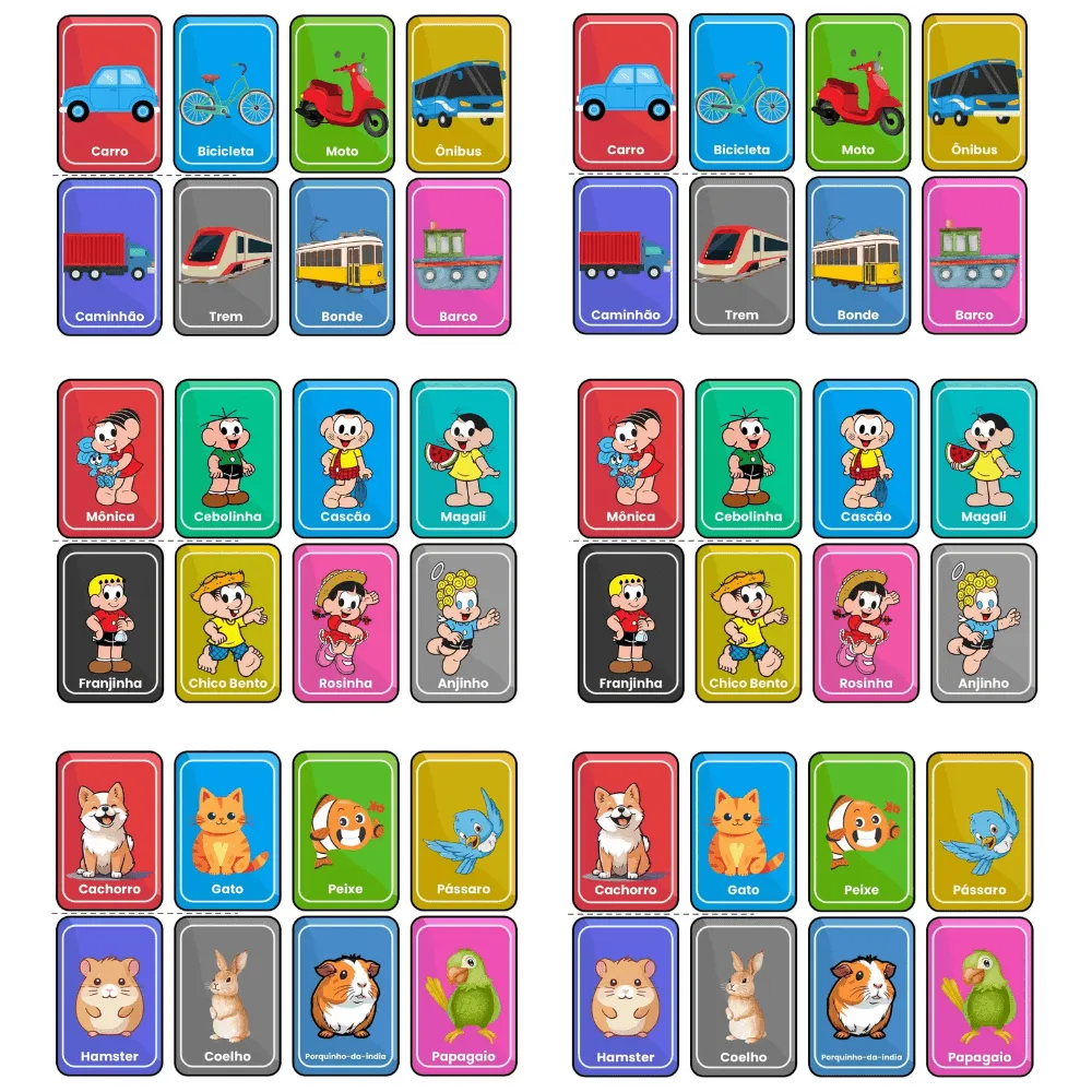 Jogo da Memória para Imprimir PDF