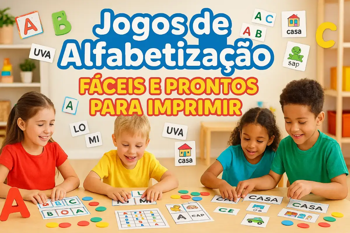 Jogos de Alfabetização Fáceis e Prontos para Imprimir
