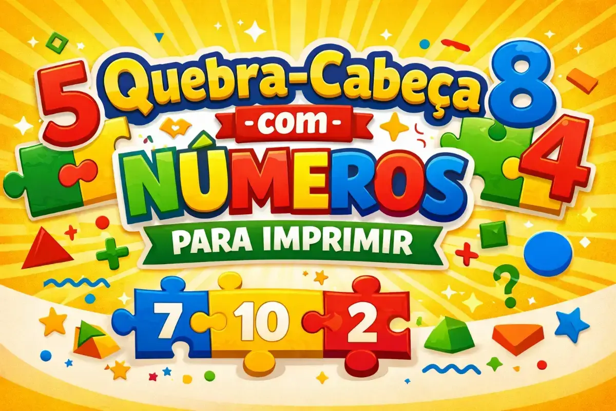 Quebra-Cabeça com Números para Imprimir em PDF