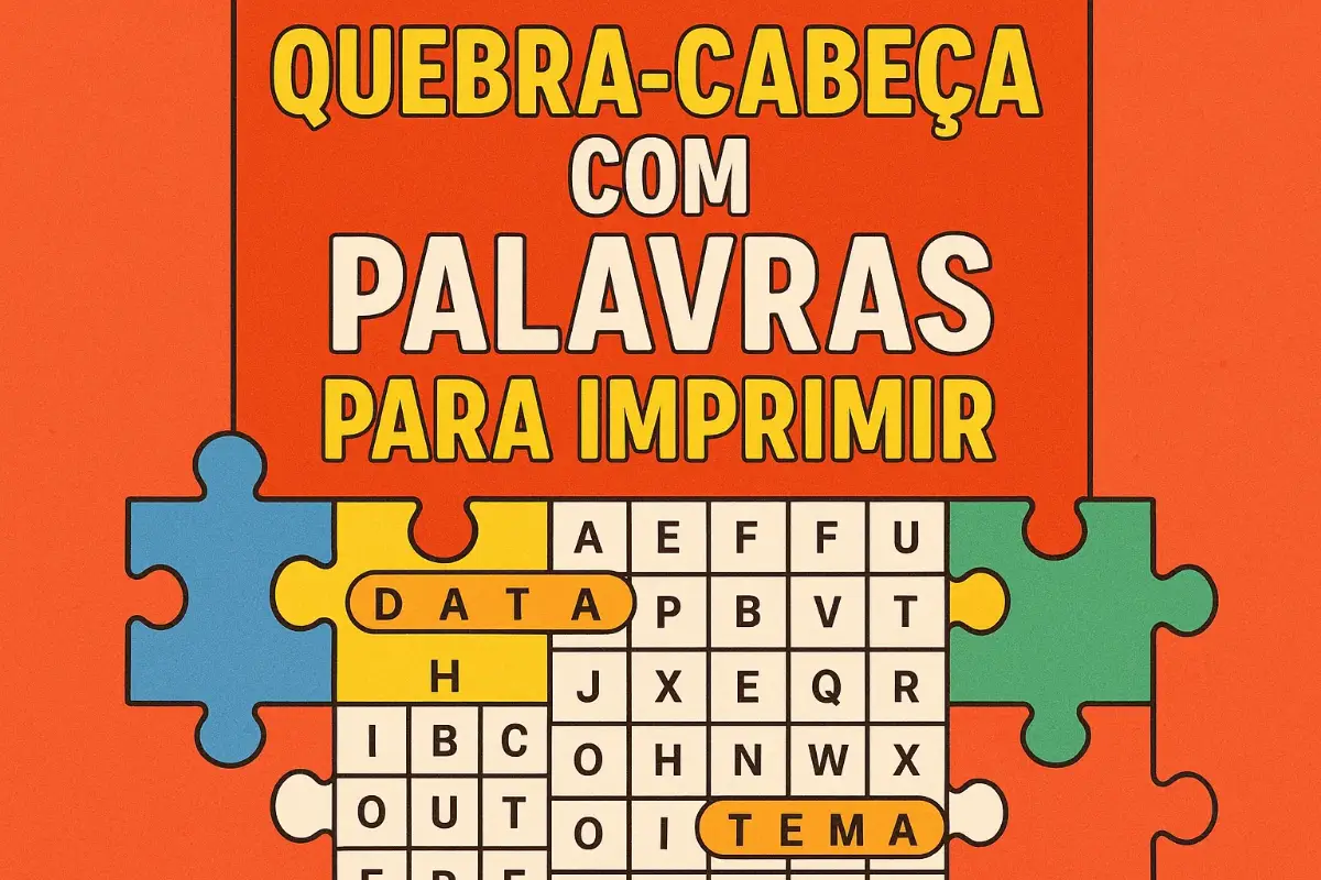 Quebra-Cabeça com Palavras para Imprimir em PDF