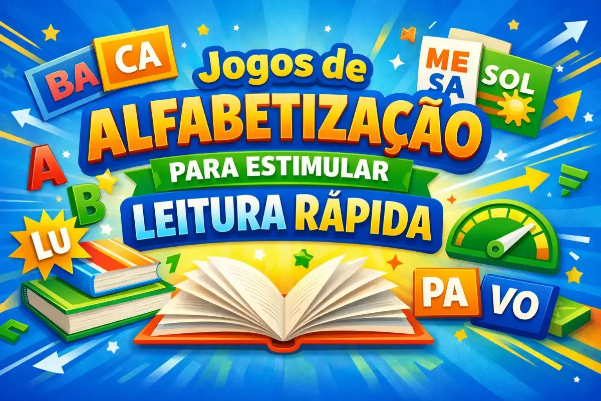 Jogos de alfabetização para estimular leitura rápida