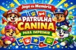 Jogo da memória Patrulha Canina para imprimir em PDF