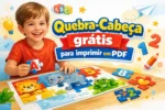 Quebra-Cabeça grátis para imprimir em PDF