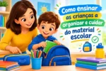 Como ensinar as crianças a organizar e cuidar do material escolar